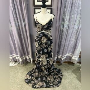NWT Hope & Ivy Cami Maxi Dress with Double Frill Hem
